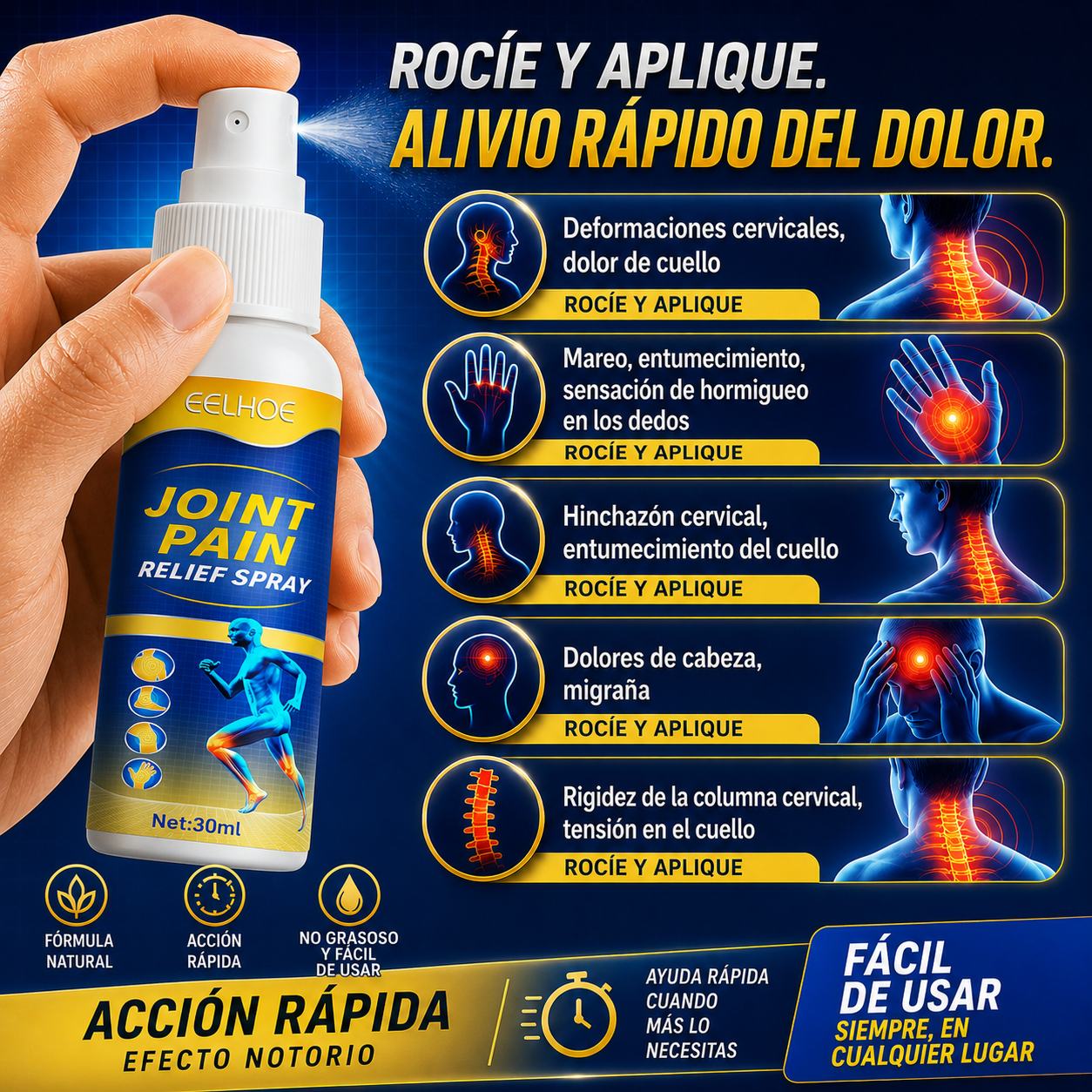 Joint Pain - Alivio rápido para todo tipo de dolores.
